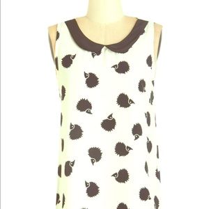 璉ModCloth Peachlove Hedgehog Print Blouse璉